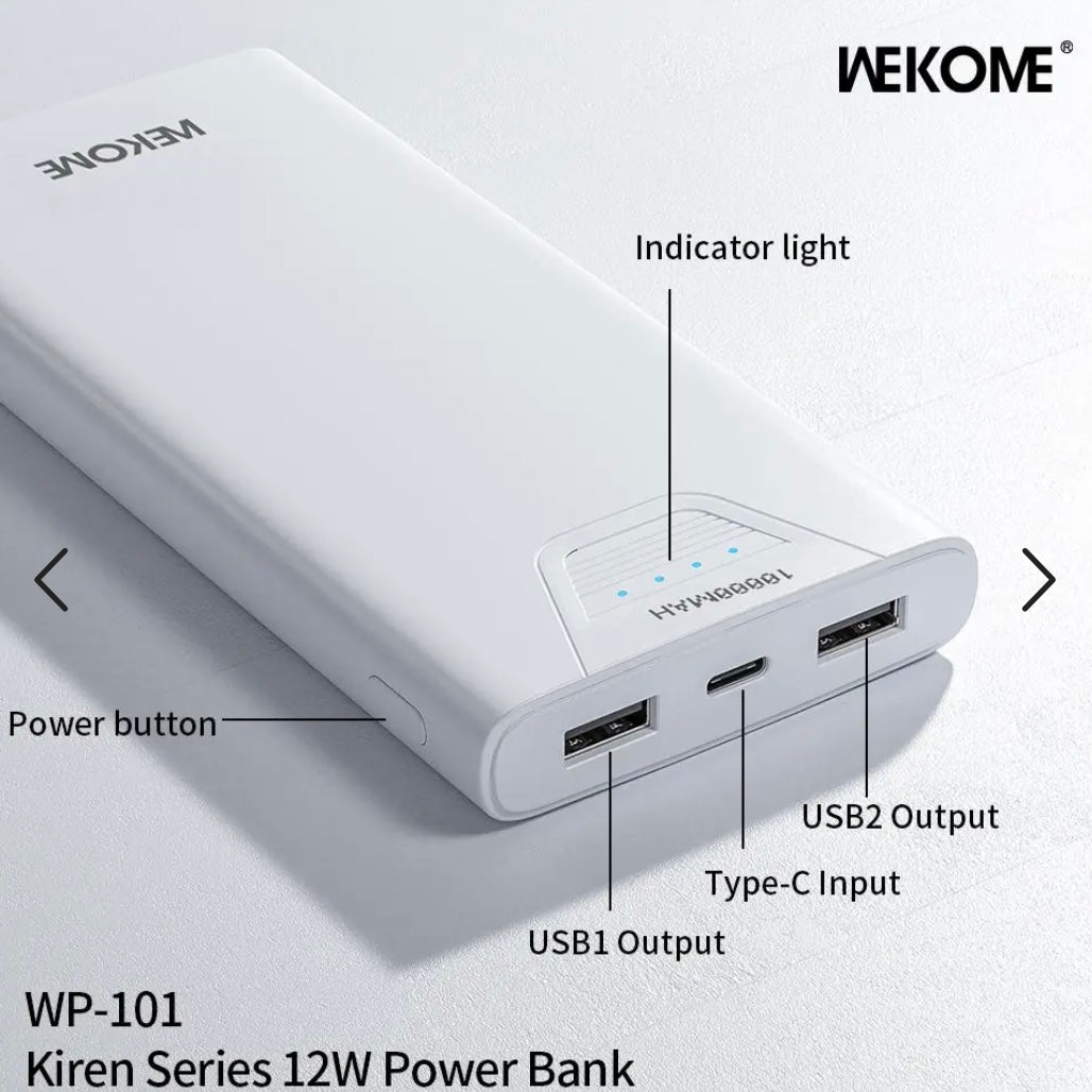 WP-101 Kiren 12W 10000mAh Powerbank