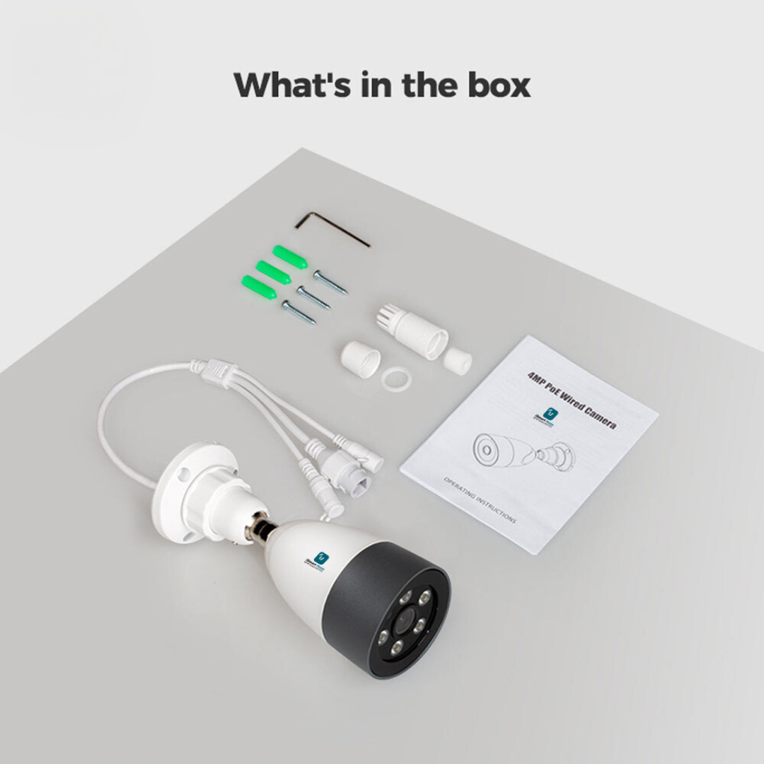 ISH-4MPOE1 Waterproof Bullet 4MP POE IR Dual Lights