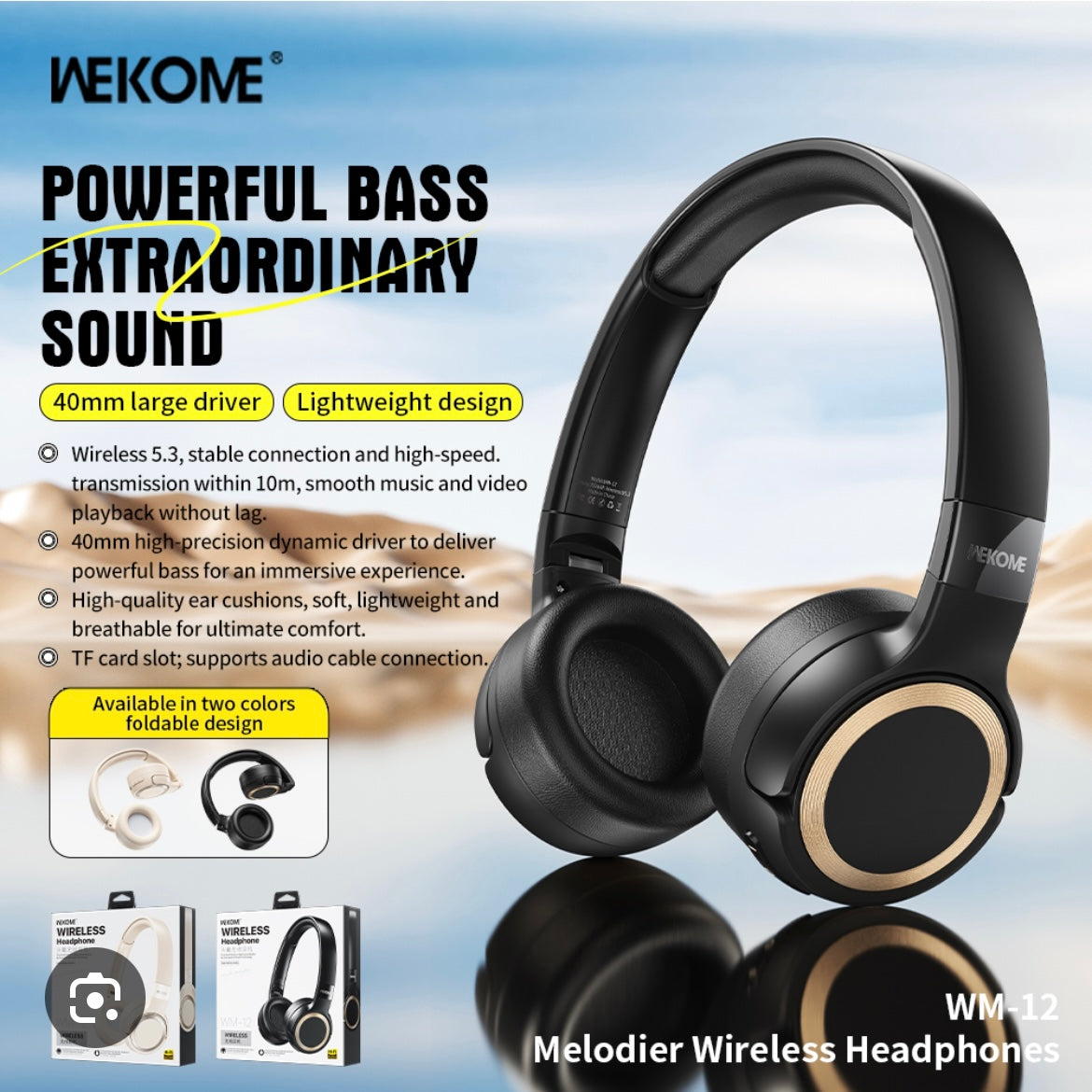 WM-12 Wireless Headphones