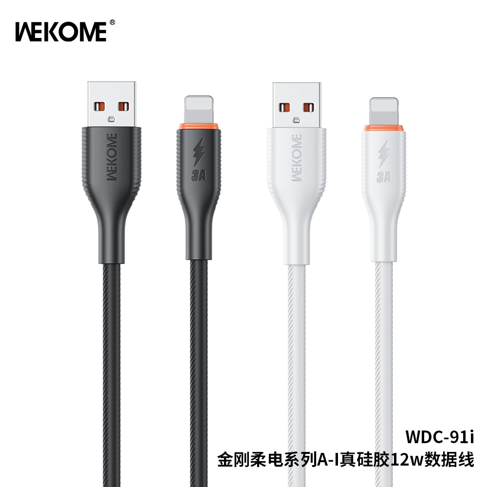 WDC-91i 12W A-L True Silicone Charging Data Cable