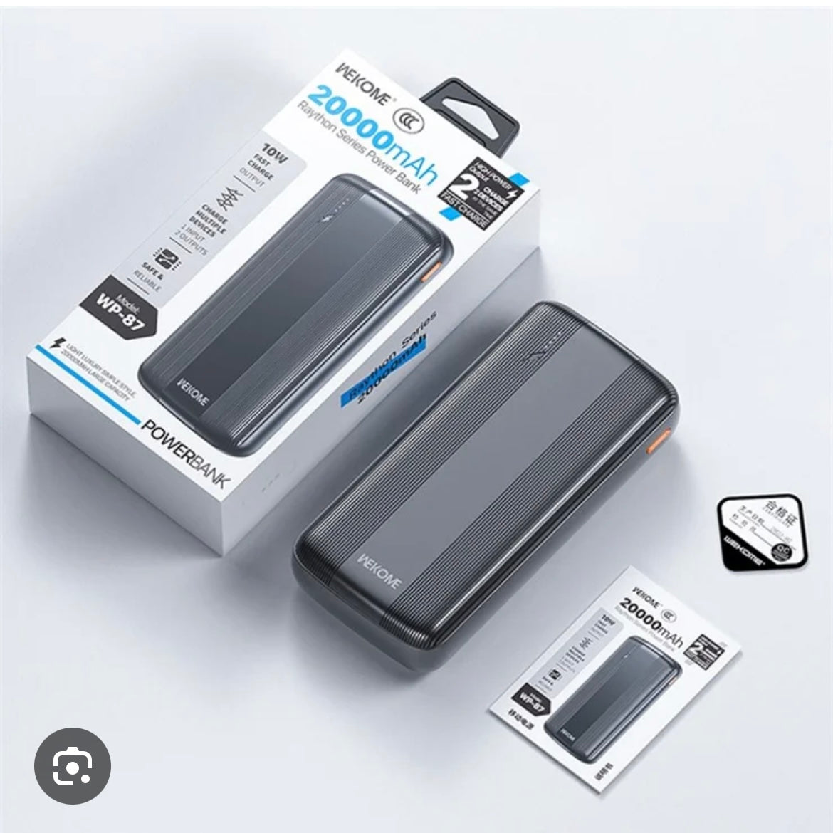 WP-87 Raython Series Power Bank 20000mAh