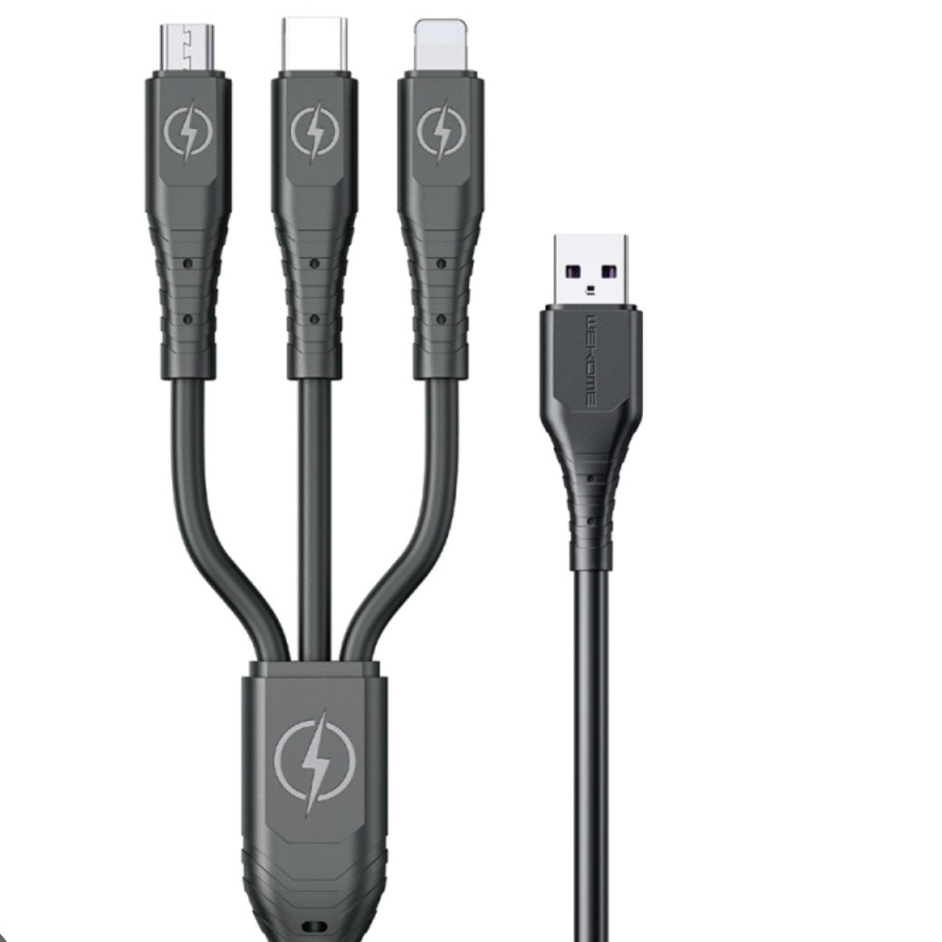 WDC-153 8Pin 3-In-1 Fast Charging Data Cable