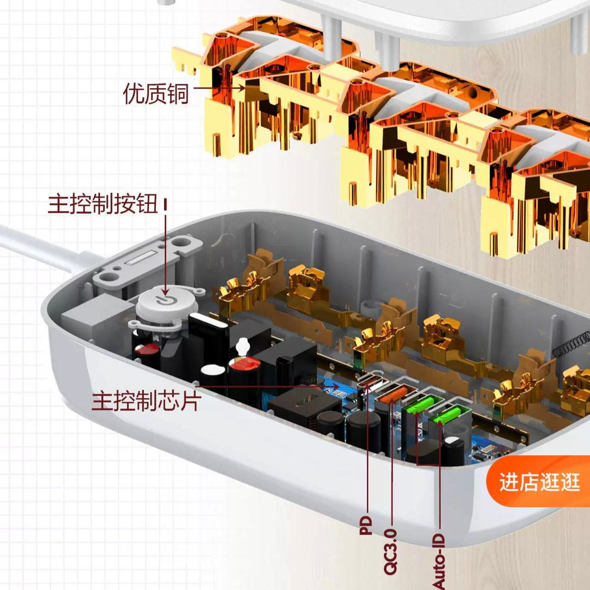 i1189 Smart WiFi Power Strip PD+QC 3.0