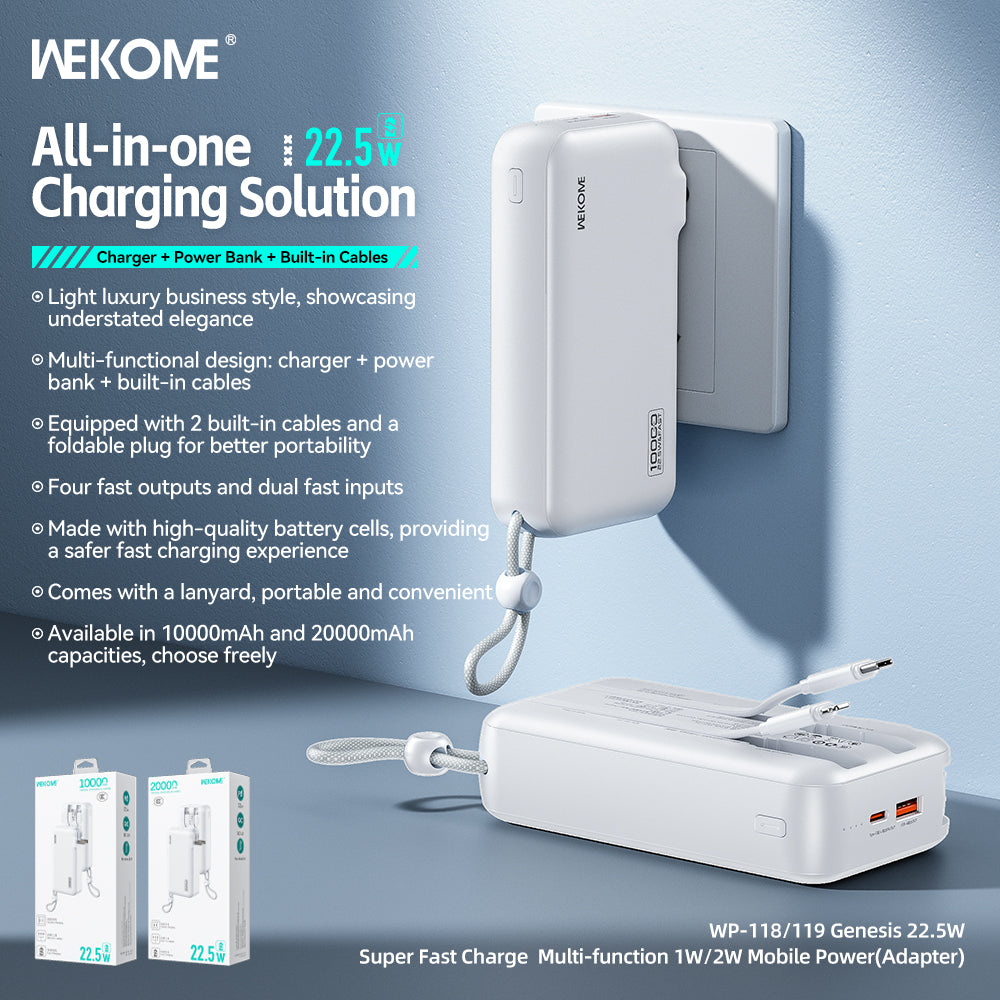 WP-118 22.5W super Fast Charge Multi-function Mobile Power (10000mAh)