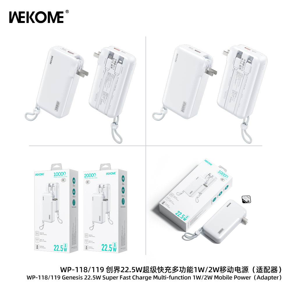 WP-119 22.5W super Fast Charge Multi-function Mobile Power (20000mAh)