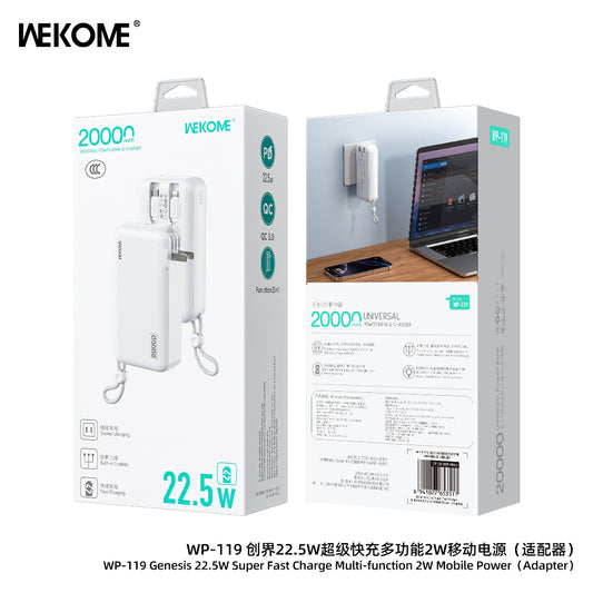 WP-119 22.5W super Fast Charge Multi-function Mobile Power (20000mAh)