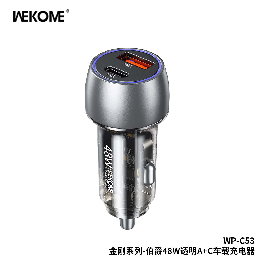 WP-C53 Kinkong Series Earl 48W  Transparent A+C Car Charger