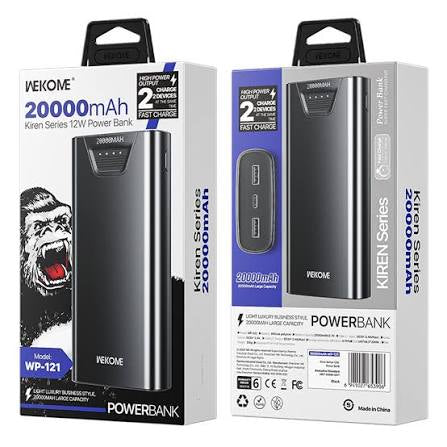 WP-121 Kiren Series 12W Power Bank 20000mAh
