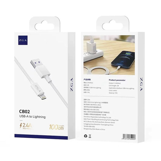 CB02 USB-A to Lighting 2.4A Cable