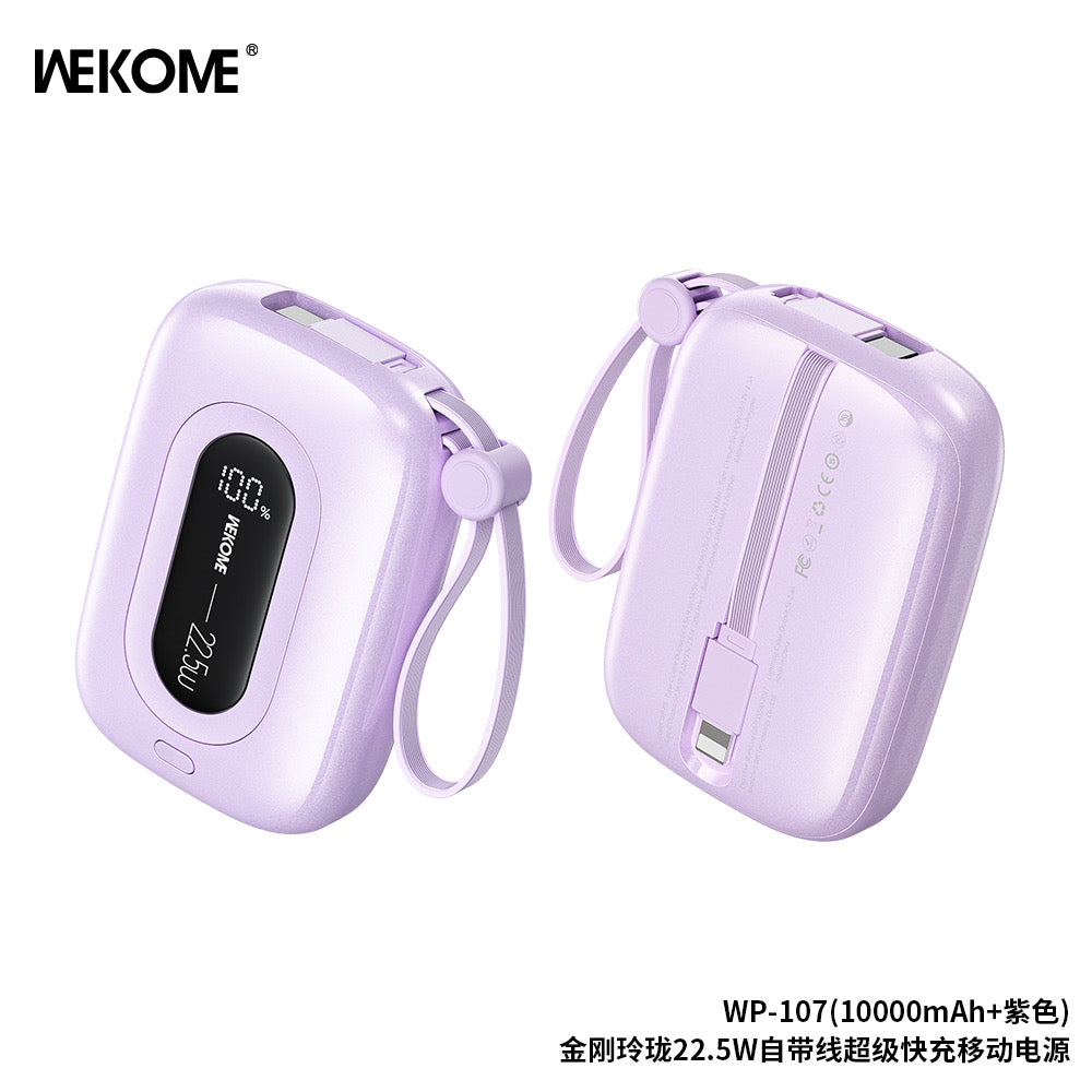 WP-107 Linon 22.5W Cabled Fast Charging Power Bank