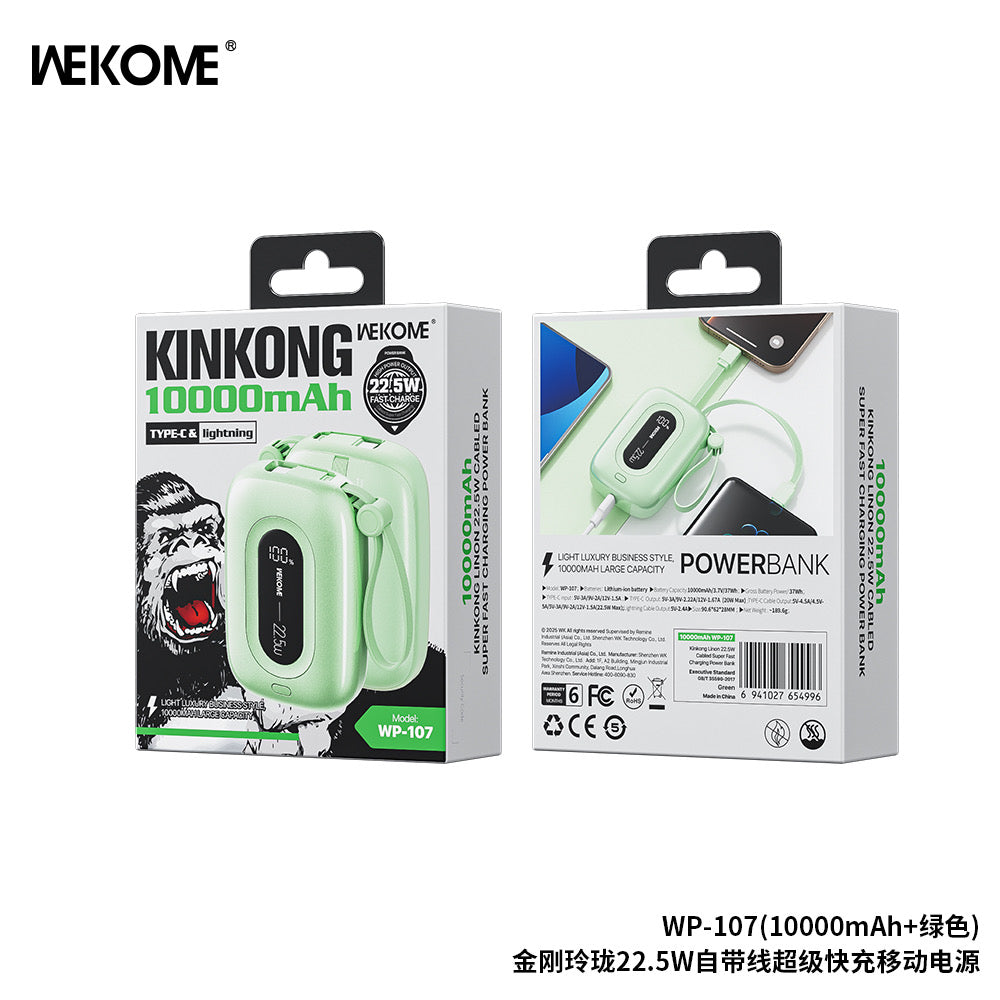 WP-107 Linon 22.5W Cabled Fast Charging Power Bank