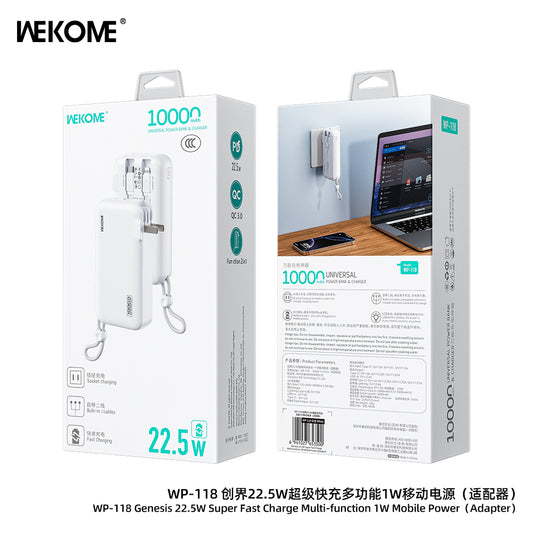 WP-118 22.5W super Fast Charge Multi-function Mobile Power (10000mAh)