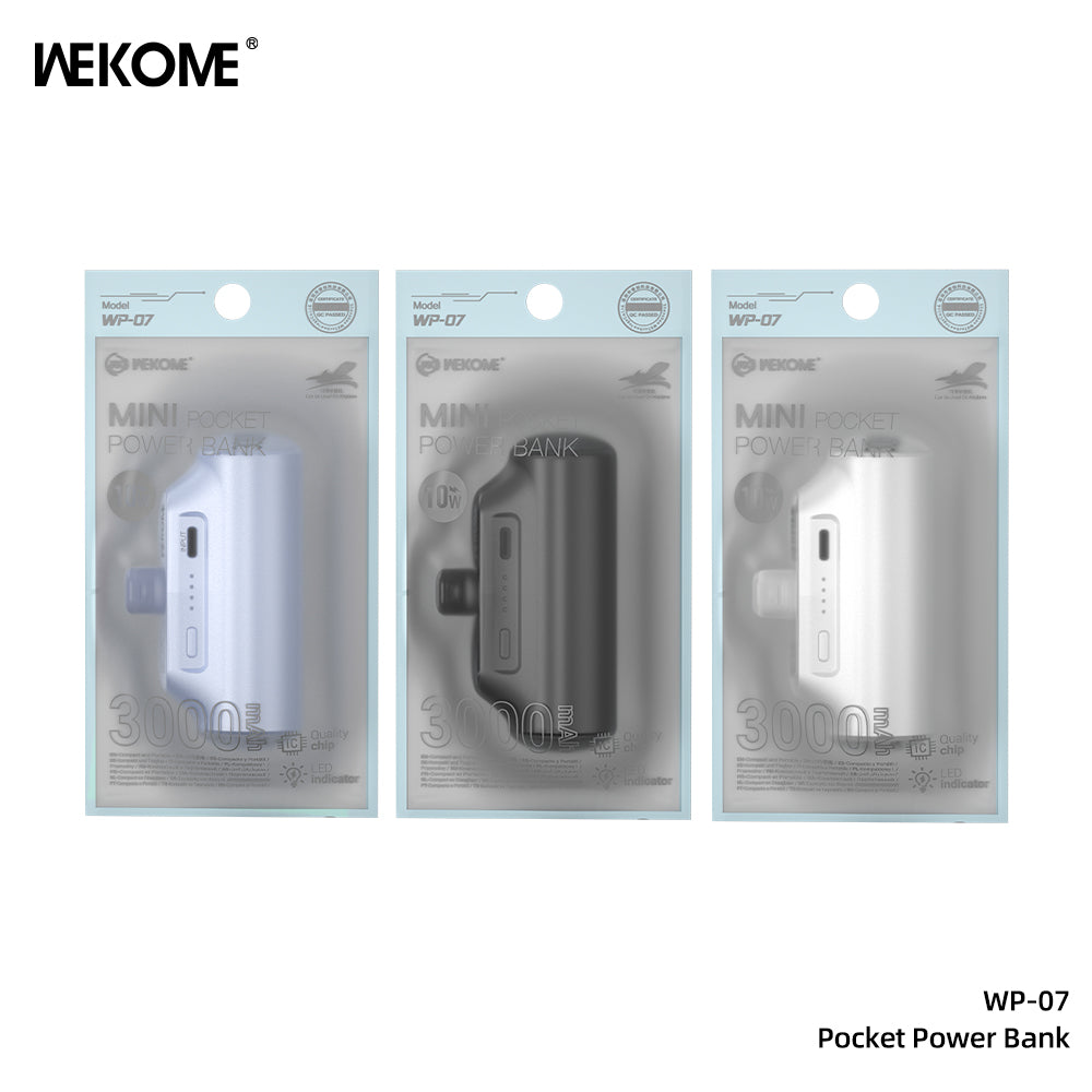 WP-07 Pocket Power Bank Lightning/Type-C Version (3000mAh)