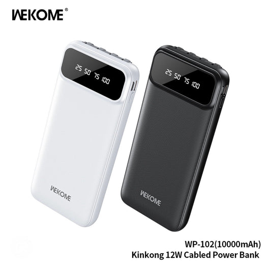 WP-102 Kinkong 12W Cabled Power Bank (10000mAh)