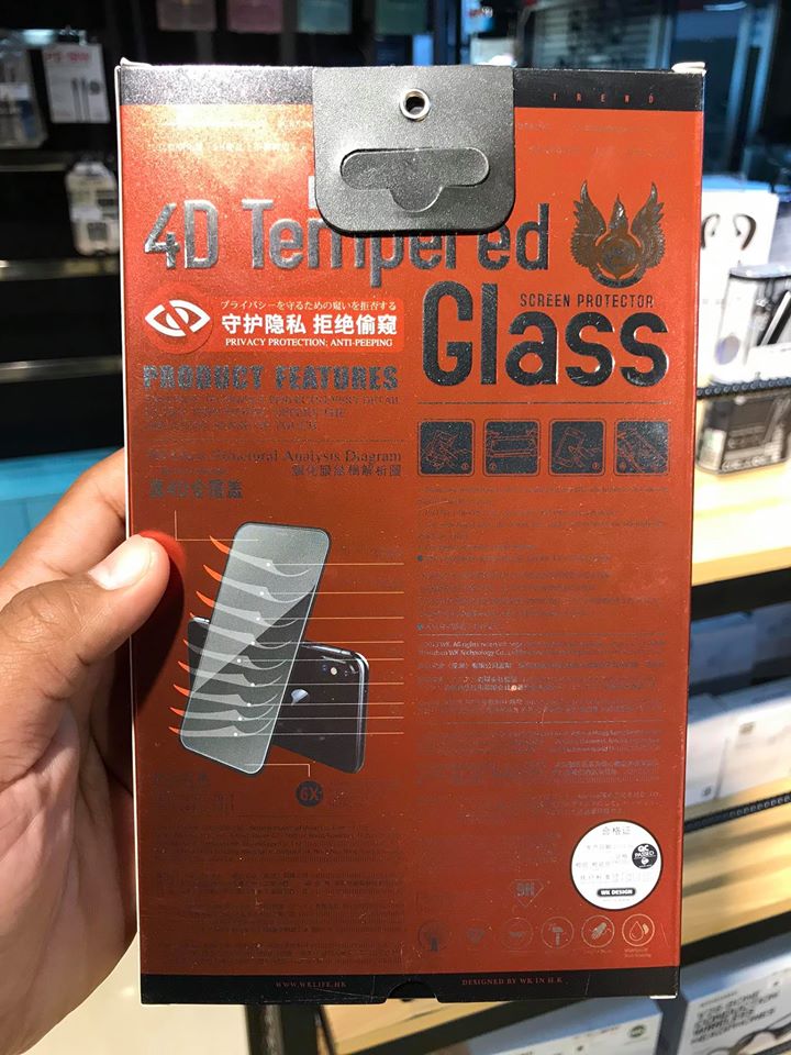 WTP-012 Kingkong  4D tempered glass full Screen Protector For iPhone (Privacy)